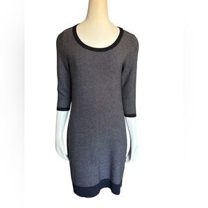 MICHAEL Michael Kors Sweater Dress‎ Women's Navy Blue Knit 3/4 Sleeve Buttons